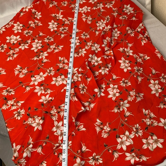 CALVIN KLEIN women’s ruffle front skirt tango floral print size 12 - Picture 13 of 15